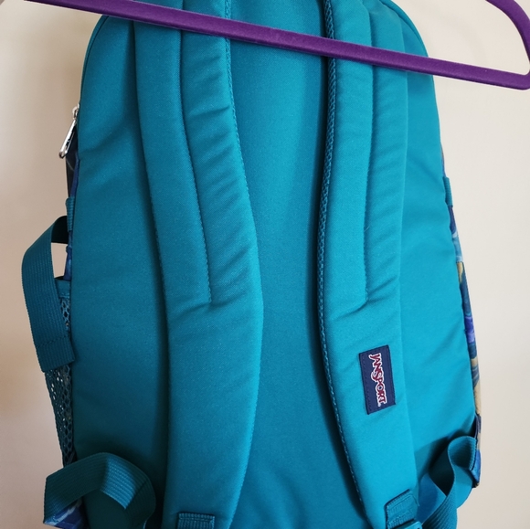 Jansport Backpack Main Campus Marble Mood Deep Lake Blues Greens NWT